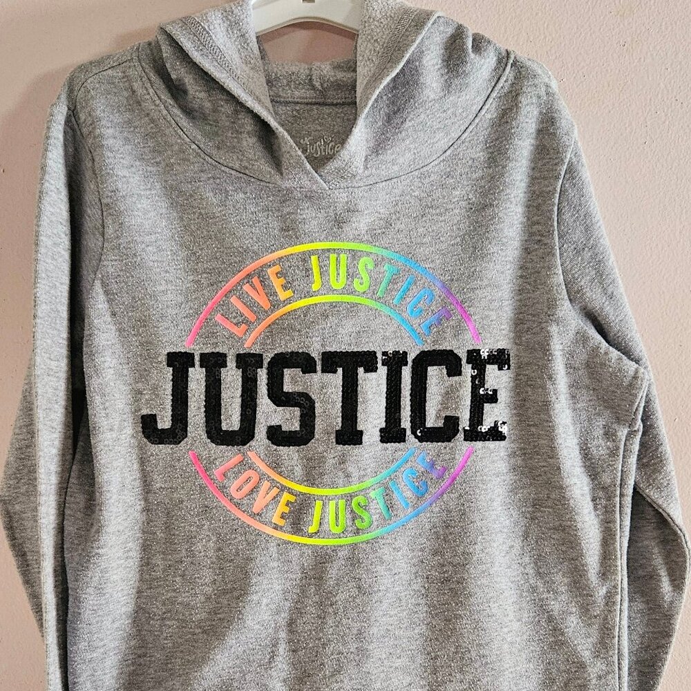 YOUTH GIRLS SZ 10 GRAY & NEON DETAIL PULLOVER SWEATER